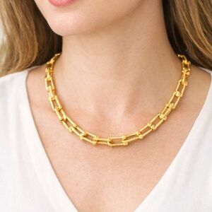 Modern Gold U-Link Chain Necklace | 20" Minimalist Paperclip Style Chain
C4